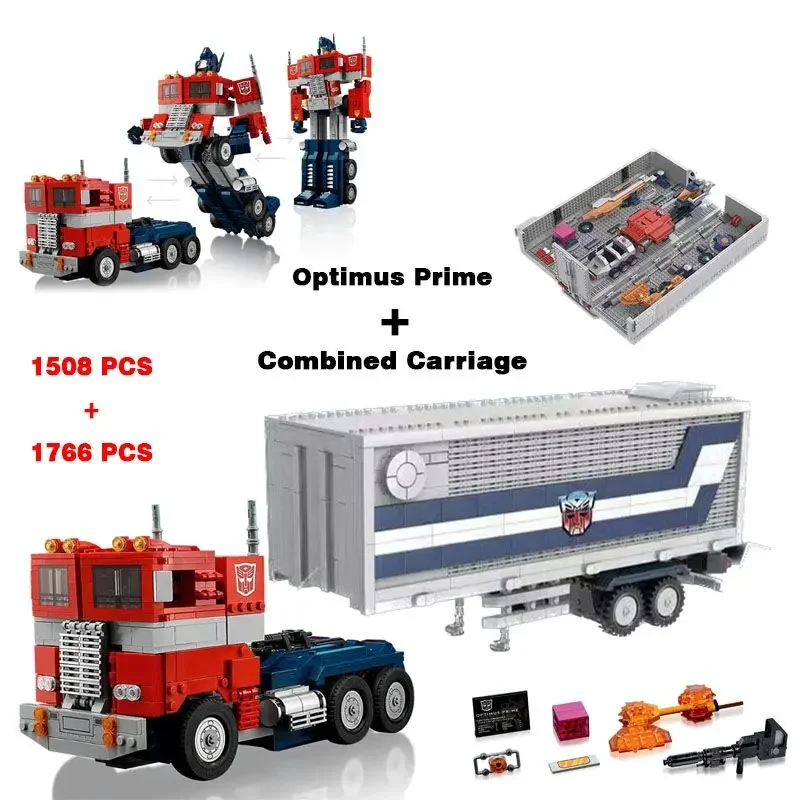 Compatibile 10302 Carrello Combinato Building Blocks Mattoni Giocattolo Camion Trasformazione Robot Regalo Di Compleanno Di Natale