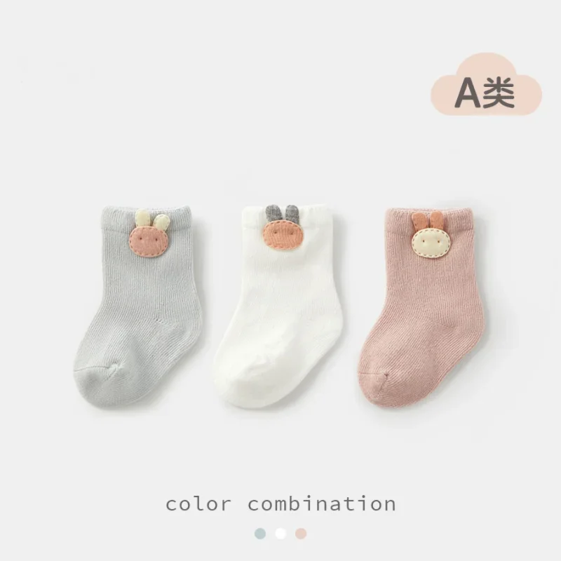 

New Baby Socks Cute Baby Socks Hand Stitched Head New Children's Socks