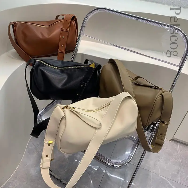 

Новинка 2023, модные сумки на плечо для женщин, однотонная вместительная сумка-мессенджер, роскошная трендовая женская большая сумка через плечо, кошелек для покупок