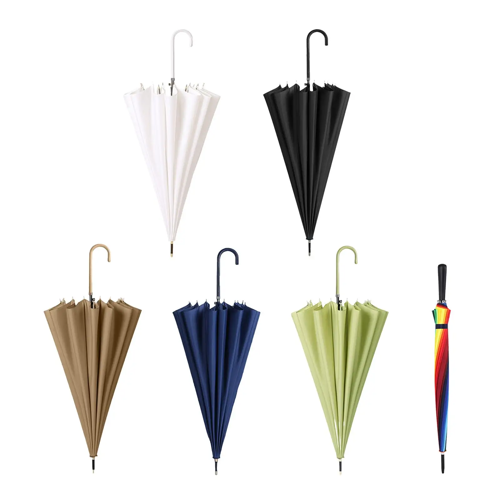 Long Handle Umbrella Waterproof Men Women Lightweight Travel Portable Umbrella