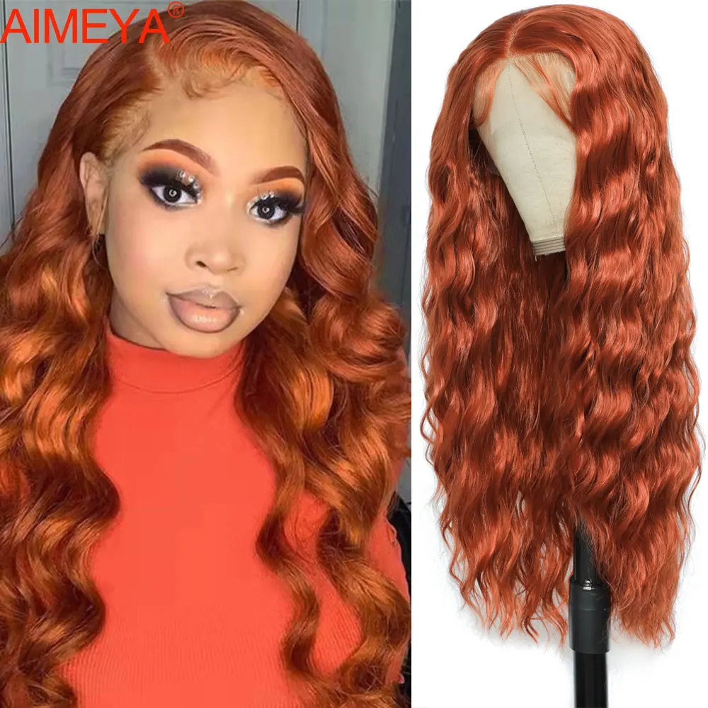 Onda do corpo peruca dianteira do laço sintético perucas sintéticas ...