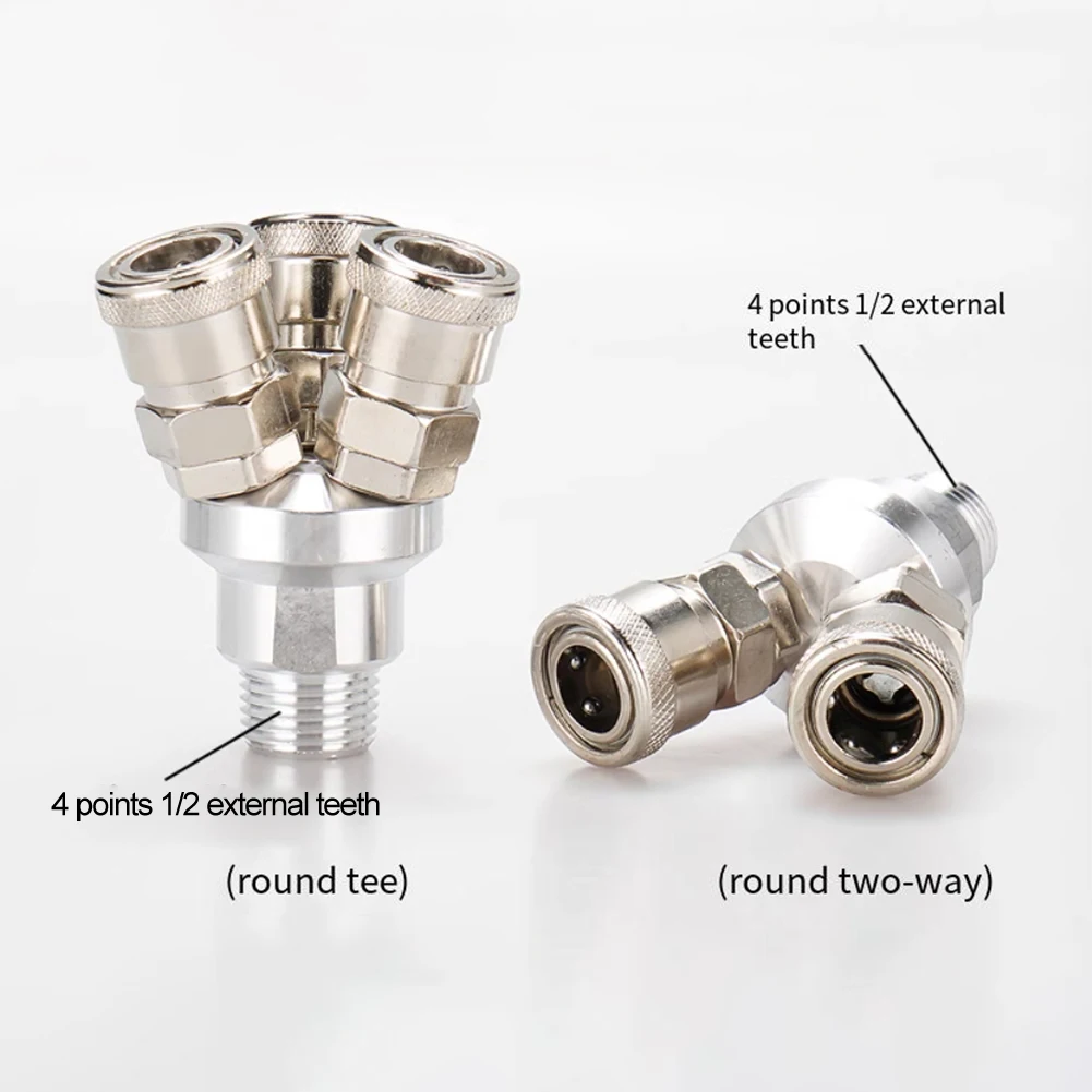 Description Picture 4 of item1pcs Pneumatic C-Type 2-way 3-Way Quick Connector Hose Coupler Fitting Air Compressor Air Pump Diverter Tools Accessories