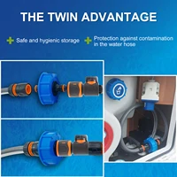 Adaptateur de remplissage de réservoir d'eau RV, avec raccord rapide, pour camping-car, caravane, Van, accessoires RV, filetage grossier IG60, 1 ensemble 3