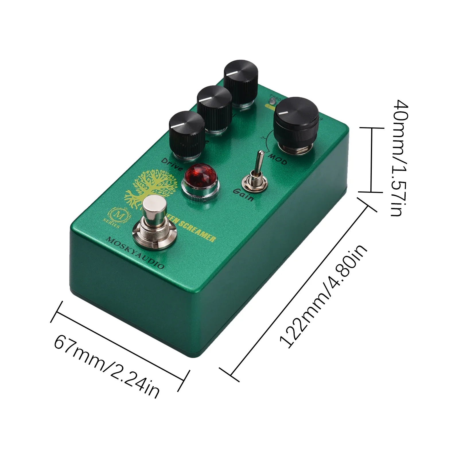Guitar Effect Pedal MOSKYAudio Booster/Overdrive 4 Mode Switch & Level/Tone/Drive Controls Guitar Effector Effect Processor Tool