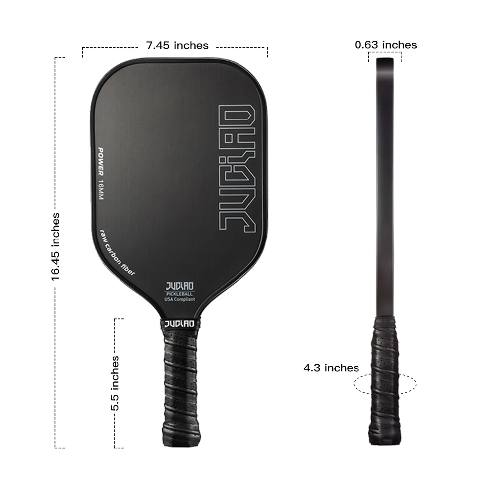 グラファイト質感表面pickleballラケット、T700生パドルスピンusapa