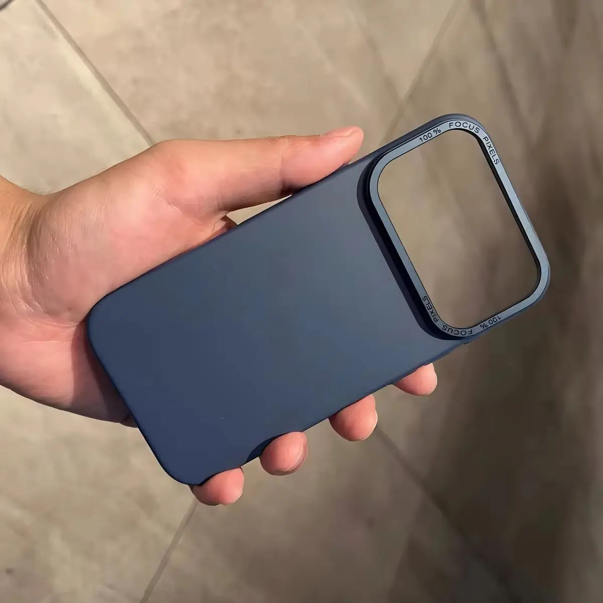 Luxury Frosted Skin Solid Color Phone Case with Metal Frame and Non-Slip Grip