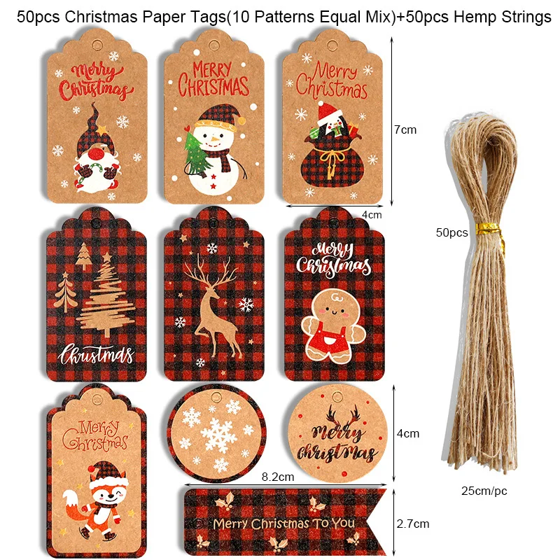 250 étiquettes Autocollantes Noël En Papier Kraft - Textes En Français (Joyeux Noël) - 6 Motifs Différents - Taille 5x7,5 Cm - Pour Emballage Cadeaux Et Décoration