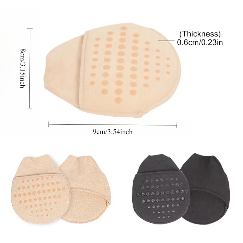 Silicon Half Feet Socks Breathable Soft Toe Boat High Heel Shoe Half Palm Foot Pad Non Skid