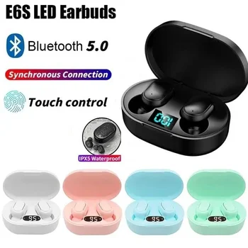 Écouteurs sans fil Bluetooth TWS E6S Fone, casque antibruit, casque avec micro, casque pour Xiaomi, Huawei, Oppo