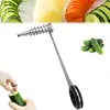 1pc DIY Spiral Potato Cutter Vegetable Cucumber Spiralizer Kitchen BBQ Cooking Tools Carrot Zucchini Multi-Function Slicing Tool