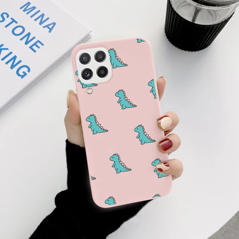 samsung silicone cover Dành Cho Samsung Galaxy Samsung Galaxy A22 4G 22 Ốp Lưng 5G Hoa Điện Thoại Coque Cho Samsung GalaxyA22 Chống Sốc Khủng Long Con Cú ốp Fundas Ốp Lưng samsung silicone Cases For Samsung