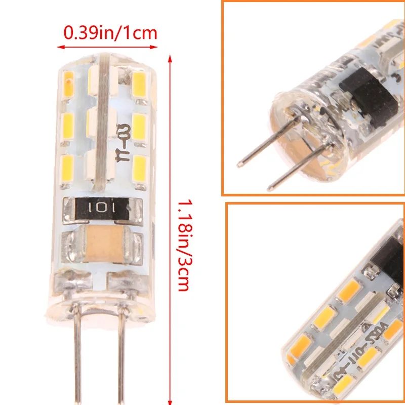 

1Pc G4 LED Bulb 1.5W AC220V Chandelier Light 3014SMD Saving Mini Silicone Lamp 360Beam Angle Halogen Light Spotlight