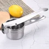 Masher Ricer Press Mashed Potatoes Stainless Steel Crushing Puree Fruit Vegetable SqueezerJuicer Press Maker Kitchen Tools 4