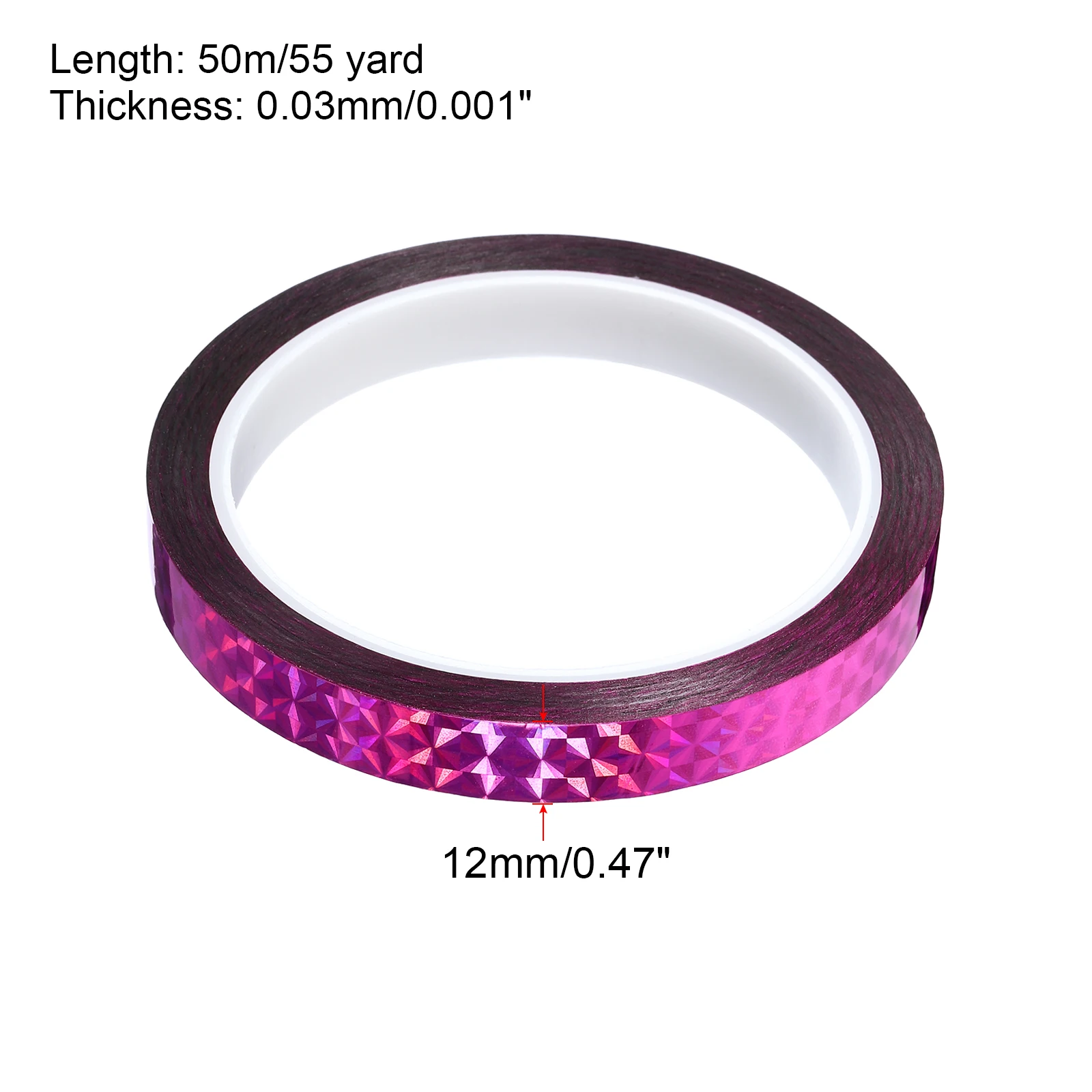 1Pcs 5/8/12mmx50m Prism Tape Holographic Metalized Reflective Adhesive Masking Tape for Detailing Accent Wall Decor Art Craft 4