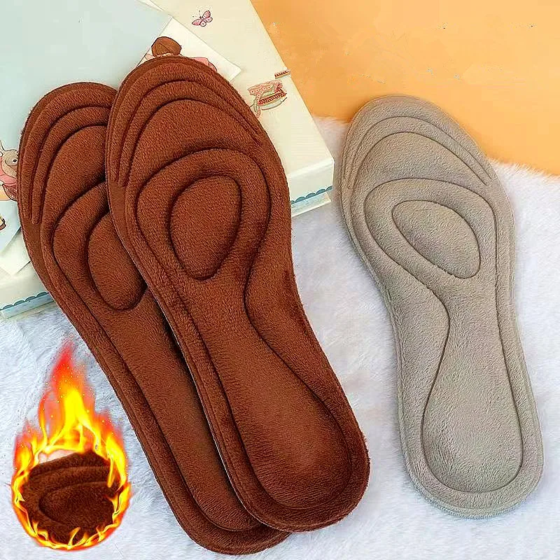 

NEW Winter imitation rabbit fur Thermal Insoles Soft Plush Warm Thicken Boots Shoe Pad Breathable Sports Insole