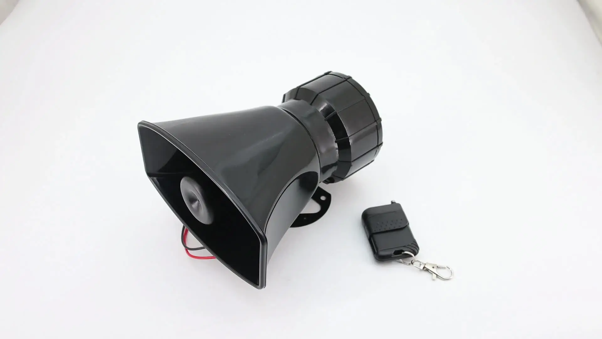ePathChina 7 Klinkt Luid Auto Waarschuwing Alarm Politie Fire Sirene Hoorn Speaker met Bruin Afstandsbediening 12 V 100 W