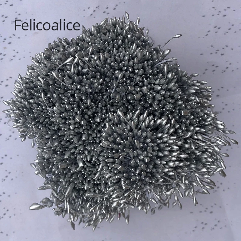 500 teile/beutel 1/3mm DIY Künstliche Mini Perle Blume Staubblatt Stampfer Insgesamt Hochzeit Hause Dekoration Weihnachten Zubehör – Detail 9
