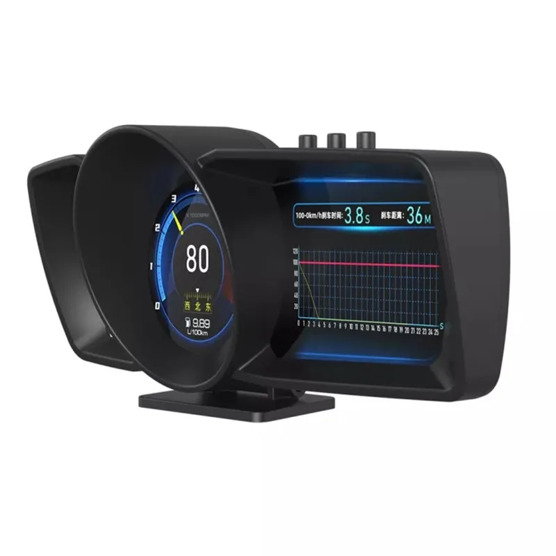 Car HUD Multi-Function Dashboard Head Up Display OBD2+GPS Smart Speedometer Auto Gauge Alarm System Turbo Boost.A600 AP-7