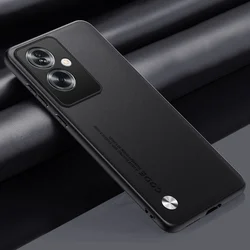Luxury PU Leather Matte Silicone Full Protection Phone Case - Premium Back Cover Coque for OPPO A2 Pro (Black)
