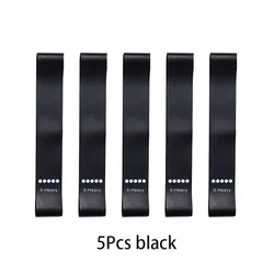 5-Piece Fitness Resistance Bands Set for Yoga, Pilates, and Exercise (5Pcs black)