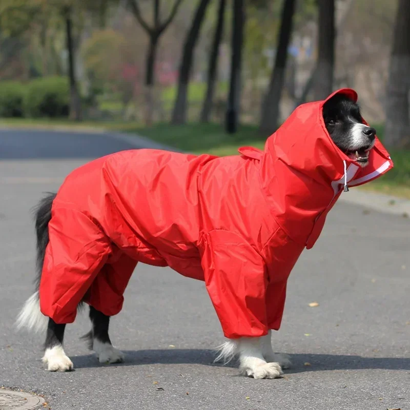 

Дождевик с капюшоном для собак, водонепроницаемый комбинезон для прогулок с маленькими искусственными животными, подходит для французского дождя, больших бульдогов