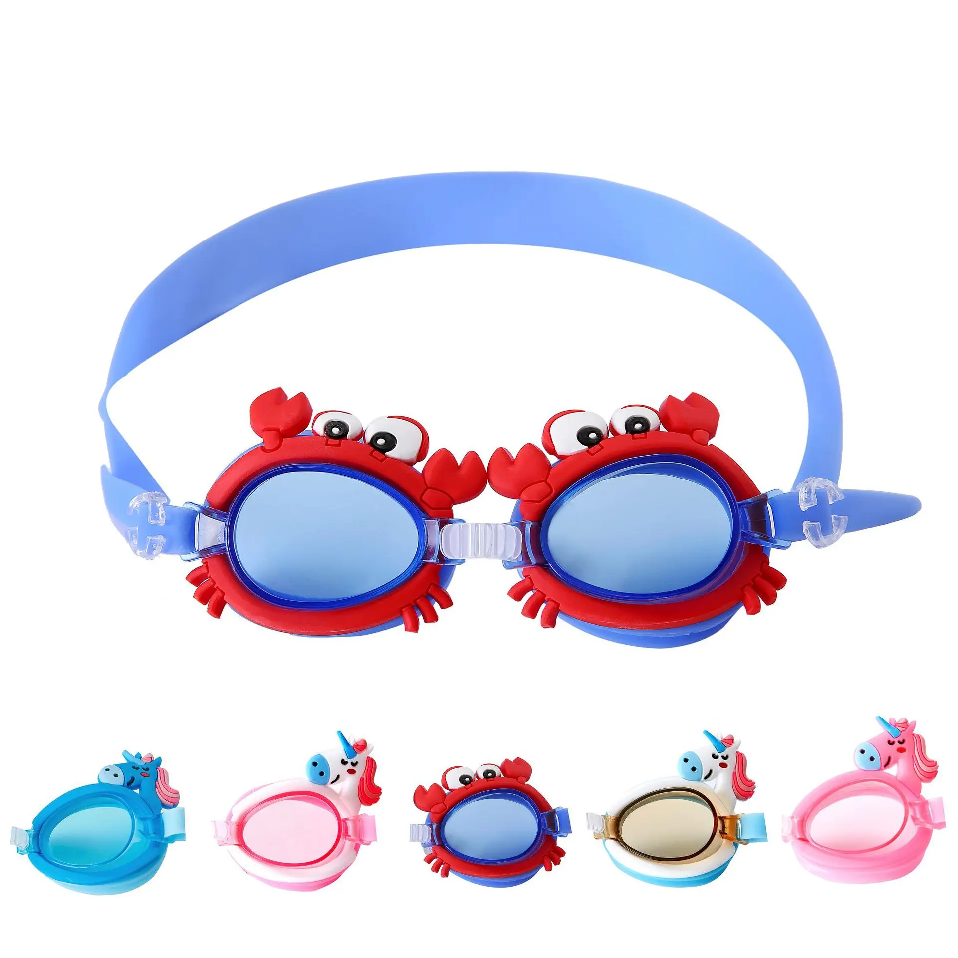 Best Children Swimming Goggles Cute Cartoon Fog-proof Goggles for Children The Mirror Band Is Adjustable Accept Wholesale