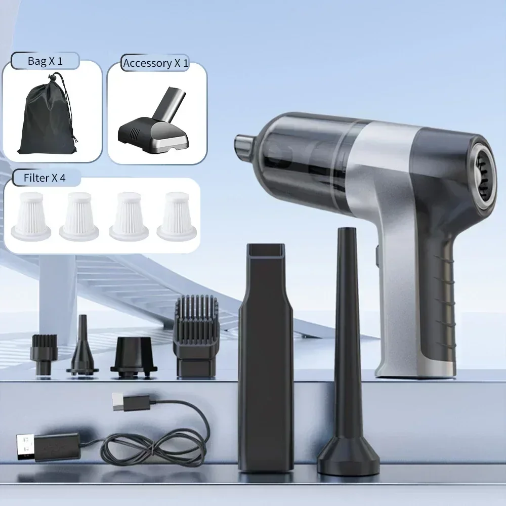 مكنسة كهربائية لاسلكية للسيارة، منفضة محمولة، مضخة...