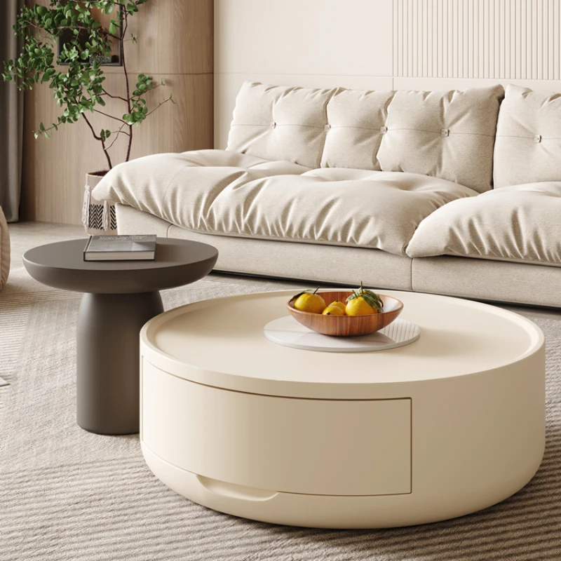 

Storage Simple Round Coffee Table Modern Minimalist Low Floor Minimalist Coffee Table Nordic White Tavolino Da Salotto Furniture