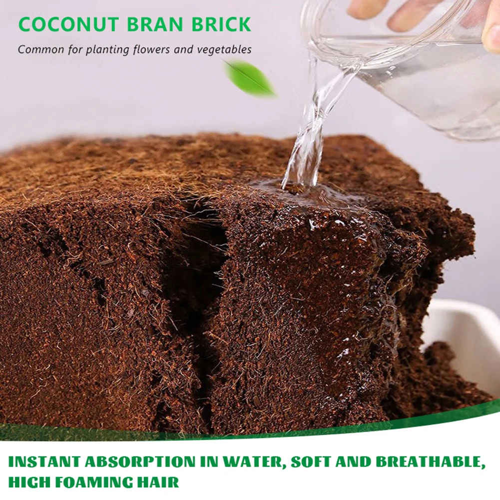 Natural Coconuts Brick Nutrient Soil Multipurpose Flower Vegetable Planting Substrate Raised Garden Beds Plant Grow