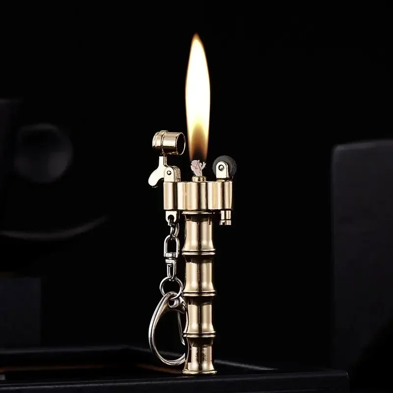 Bold Bamboo Lighter Torch Shaped Retro Kerosene Portable Easy Lighting Anywhere