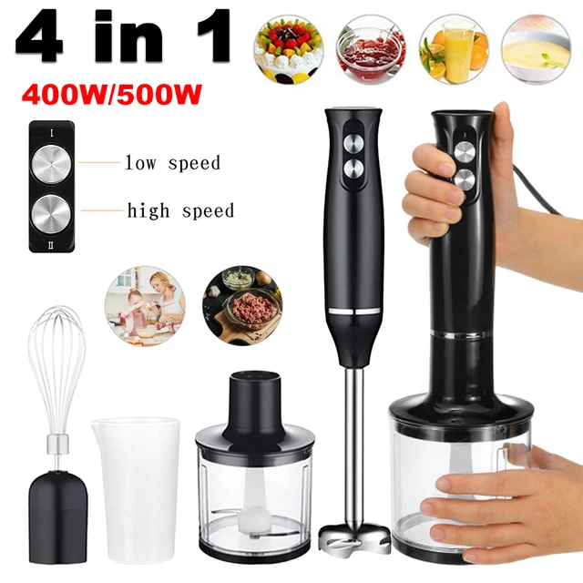 Immersion Blender, Hand Blender Electric, 3-in-1 Immersion Blender  Handheld, 9-Speed, 500W Handheld Blender - Hand Blenders Immersion, Hand  Mixer