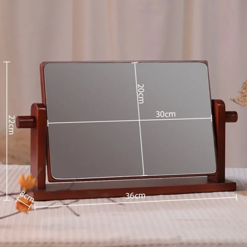 Simples de madeira penteadeira espelhos mesa decorativa criativo reversível quarto espelho mesa moderno luxuoso decoração para casa