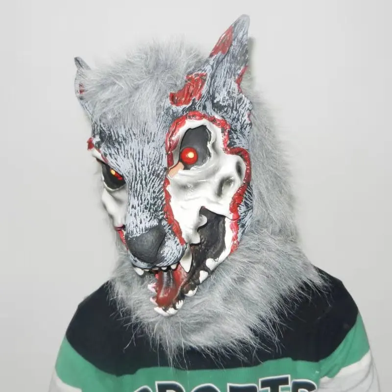 

Голова Волка на Хэллоуин, перчатка волка, голова животного, реквизит, сетка, Красный маскарадный танец, смешные звуки, встряхивание, взрывные Заводские подарки
