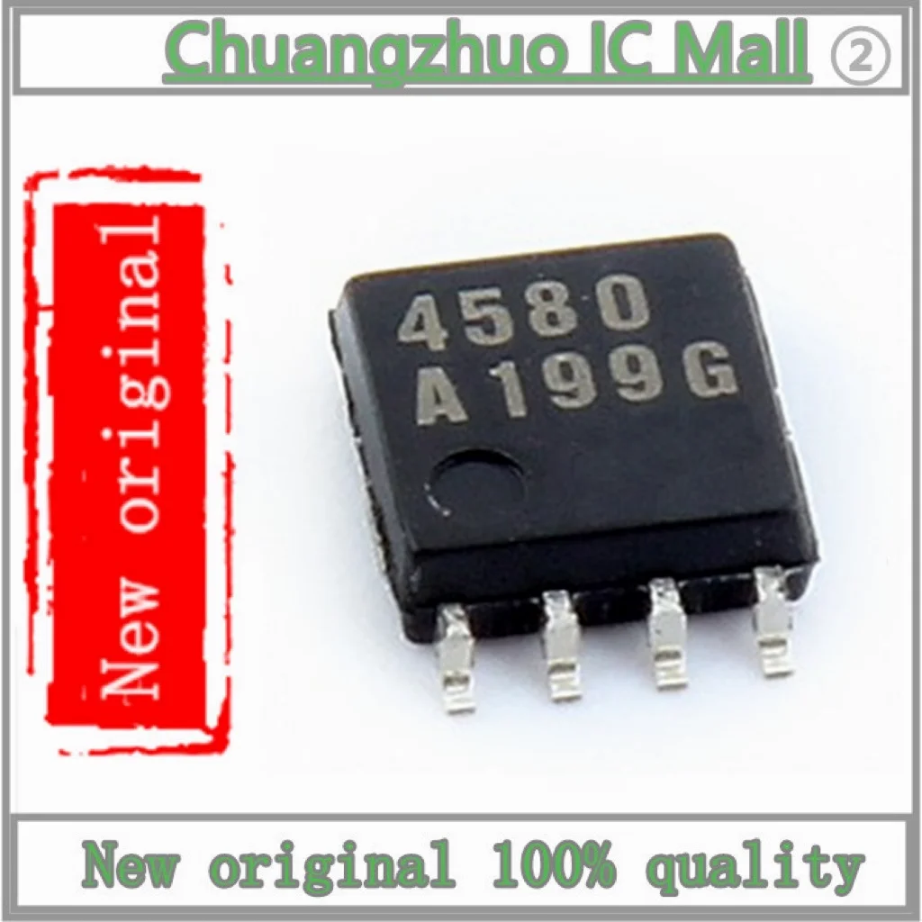 

10PCS/lot NJM4580M JRC4580M 4580 DMP8 low input low distortion dual operational amplifier SOP8 IC Chip New original