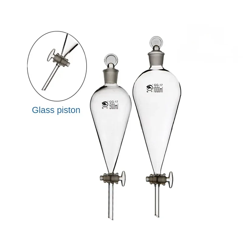 

Experimental Dispensing Funnel 60/125/250/500/1000ml Pear-shaped Dispensing Funnel with Liquid Drip Funnel