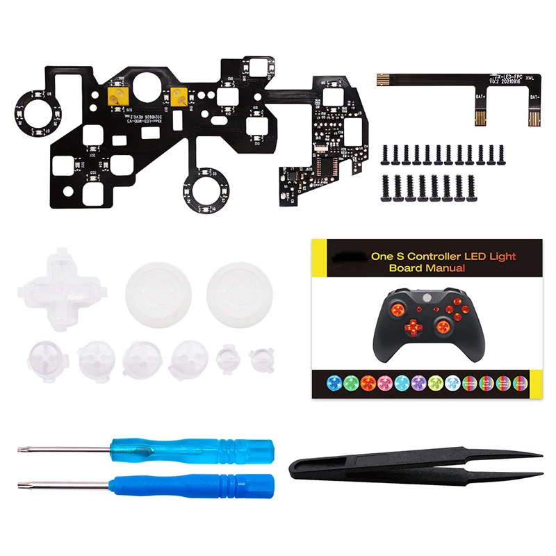 Led Light Kit For Xbox One S Controller Joystick Cap Replacement Multi