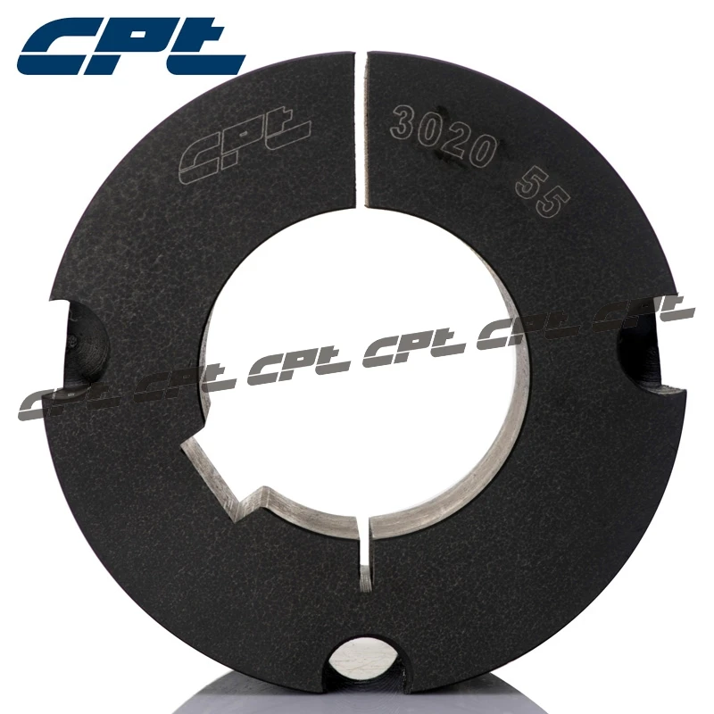 CPT 3020 taper lock bush,35~75mm bore diameter,two set screws included,cast iron GG25 material,surface phosphating Blacking
