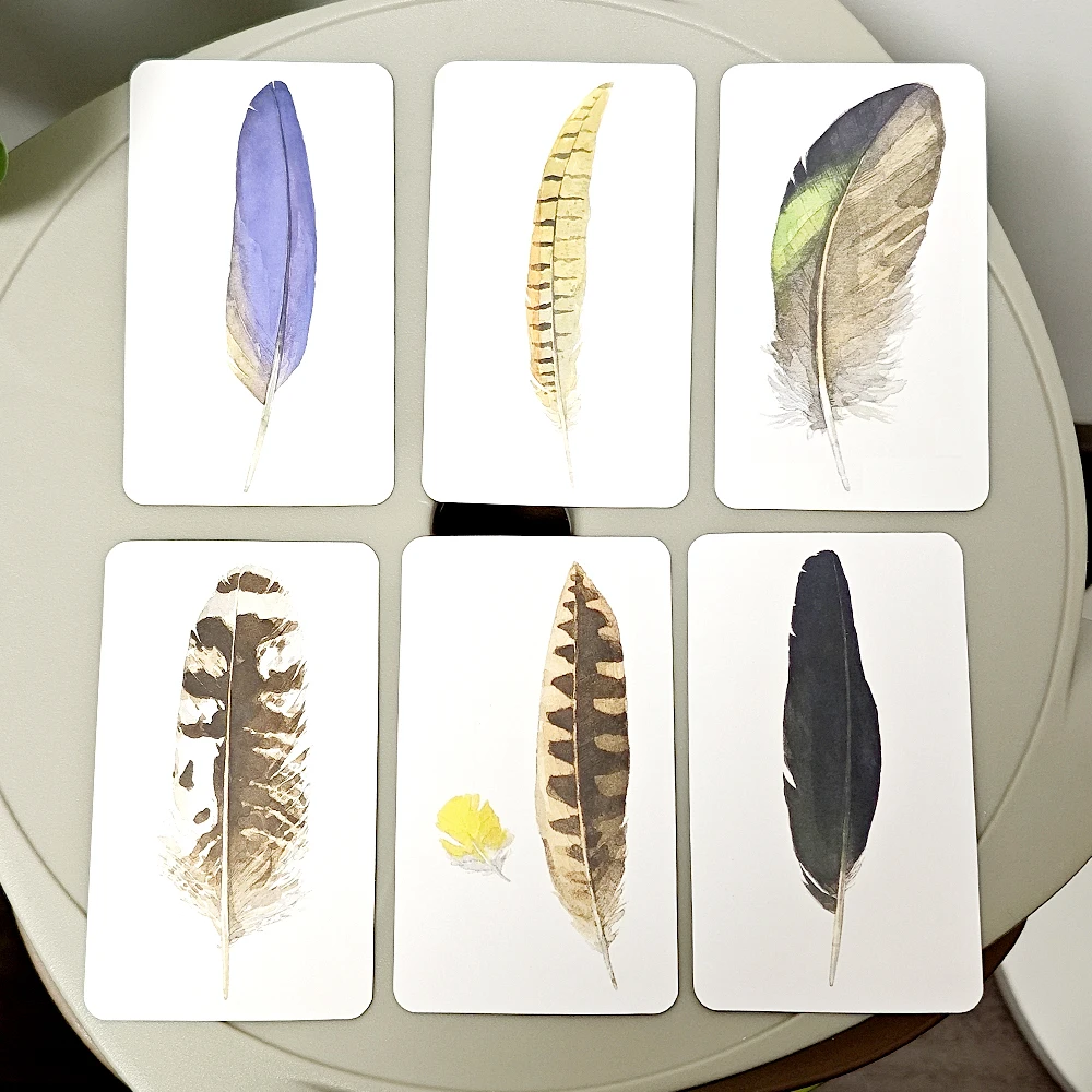 Divine Feather Messenger Oracle Card Games Inspirational Deck 10.3*6cm 44 Pcs Cards 6