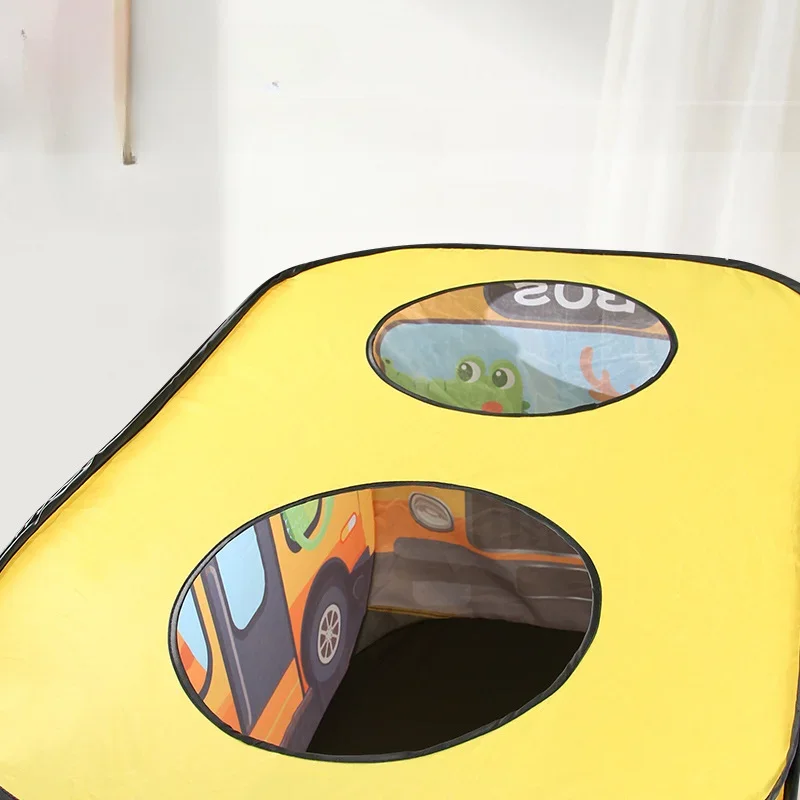 Foldable Game Play House Fire Truck Police Bus Pop Up Toy Tent Playhouse Cloth Gift For Children Firefighting Model