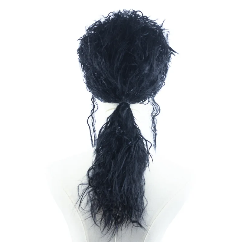 Generic Black Long Curly Heat-Resistant Synthetic Wig for Masquerade Events