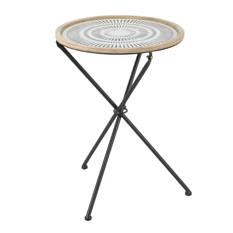 

Wood Round Black Plant Stand