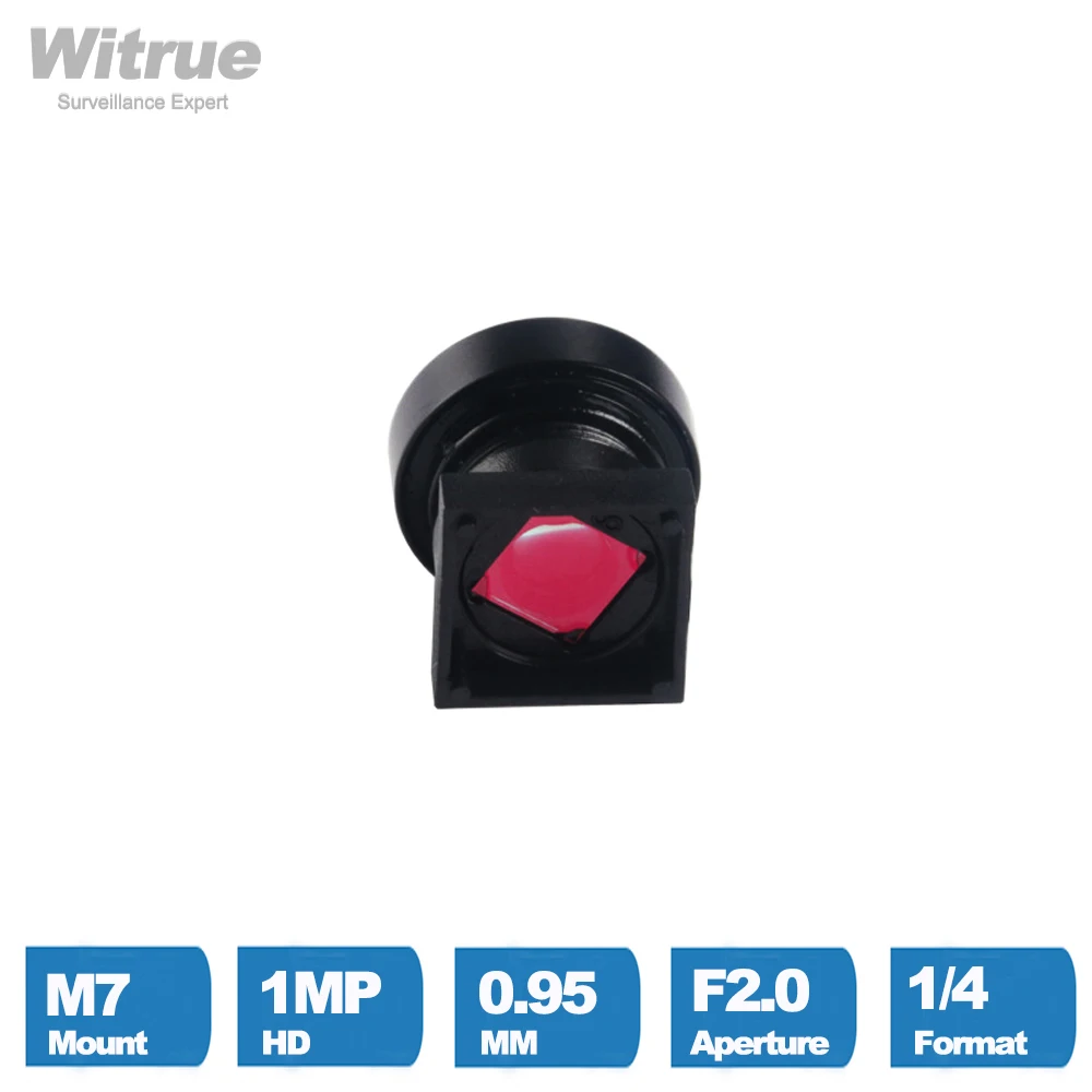 Witrue Mini CCTV Lens M7 X P0.35 Mount 0.95mm Fisheye 160 Degree 1/4" Apeture F2.0 For Car Rearview Camera camera lens