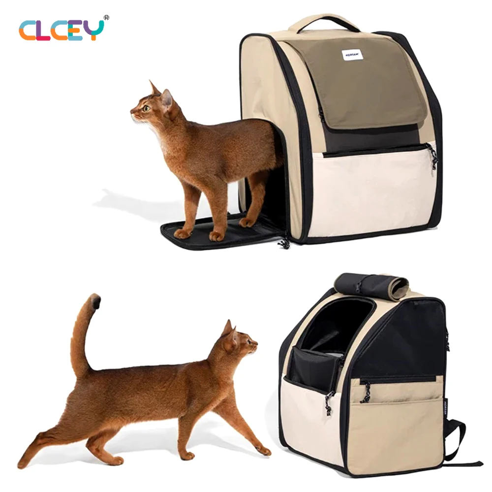 

Pet Cat Bag Breathable Canvas Portable Cat Backpack Outdoor Travel Transport Bag Cats and Puppy Carrying Pet Supplies Carrier