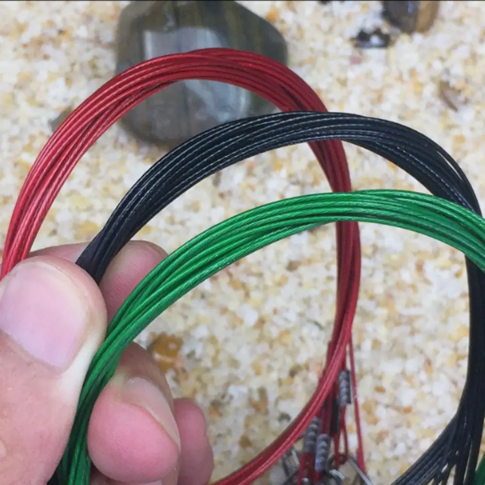10pcs 50cm Sea Fishing Steel Wire 1mm Diameter 150LB Tension Fishing Leader Line Anti-bite Thicken Lure Fishing-line Sea Fishing 5