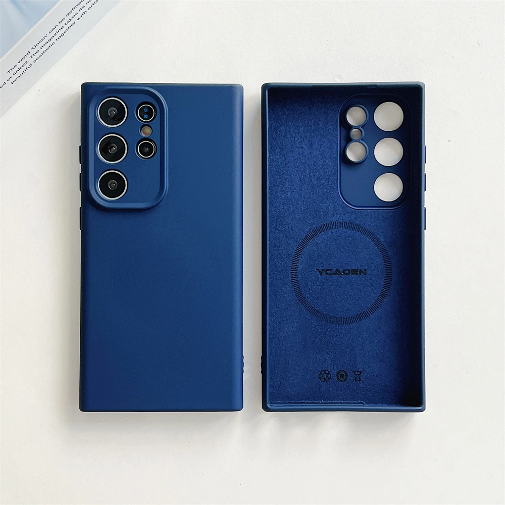 Soft Liquid Silicone Magnetic Shockproof Case with Wireless Charging Support