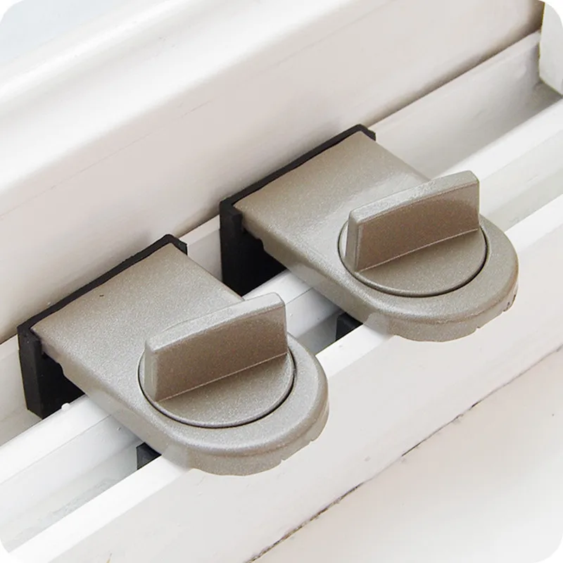 Adjustable Zinc Sliding Window Lock Baby Child Safety Lock Anti-theft Home Door Window Sash Stopper Locks Baby Safety Catch