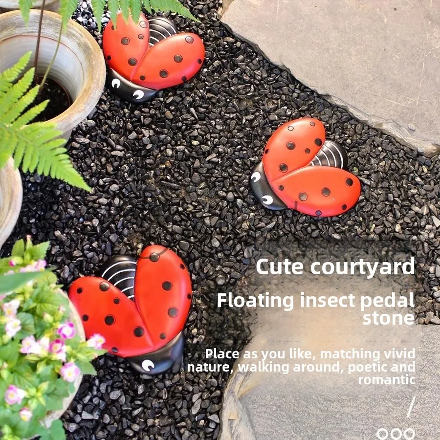 Outdoor villa courtyard sub ladybird stepping stone garden layout paving non-slip stepping stone