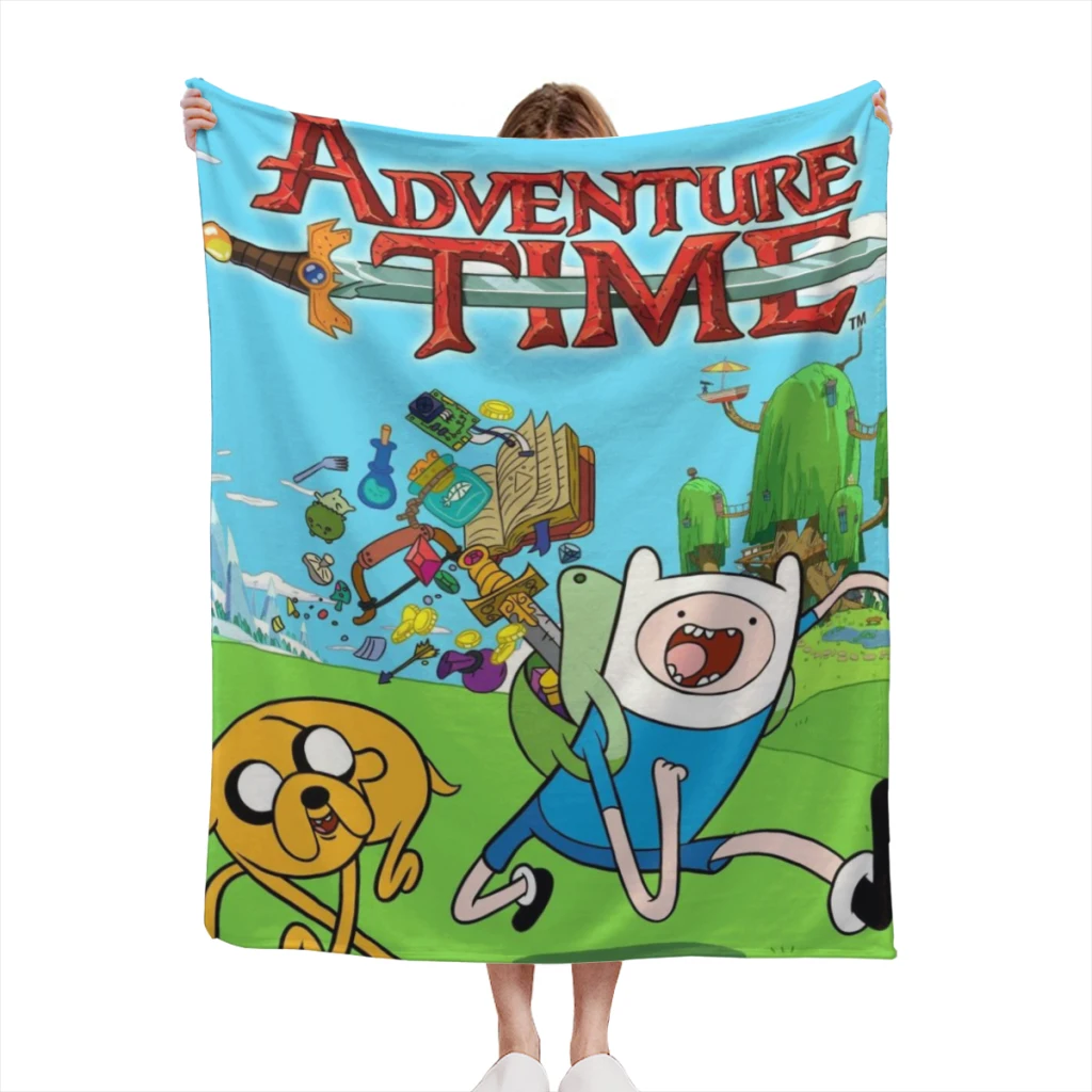 

Cartoon Funny Adventure Light Blanket Flannel Warm Throw Nap Knee Blankets Warm Winter