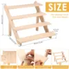 Wooden Display Stand Organizer Wood Riser Display Shelf for Wedding Party Dessert Cupcake Jewelry Collectibles Display Riser 3