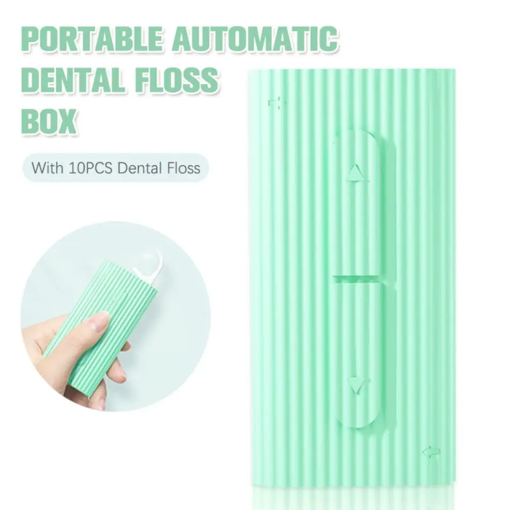 

Flosser Tooth Care Family Travel Toothpick Floss Pick Dispenser Automatic Case Teeth Flosser Stick Teeth Floss Storage Box